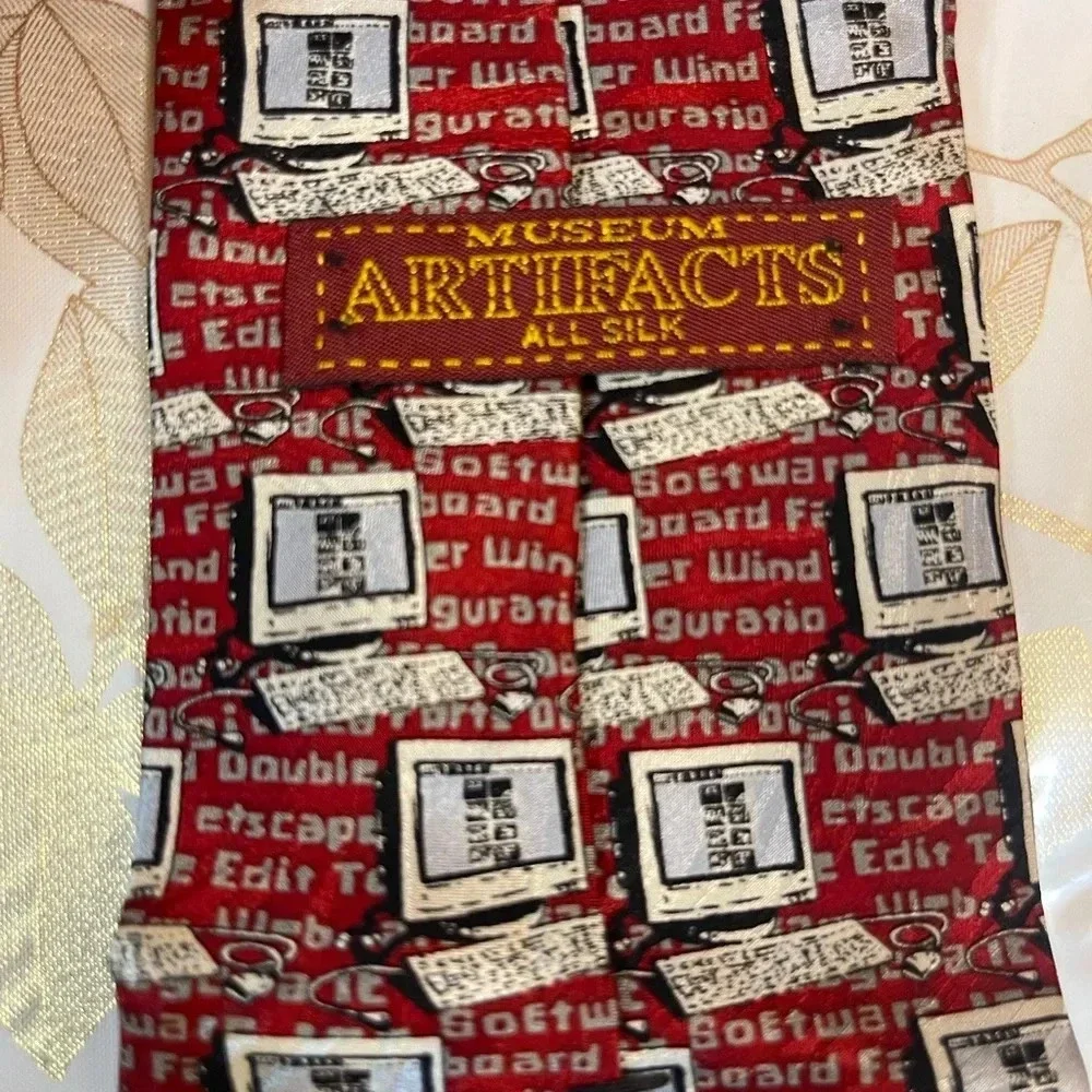 Museum Artifacts Silk  Men’s Tie Necktie theme computer